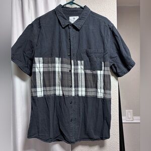 On the Byas Black and White Plaid Casual Shirt